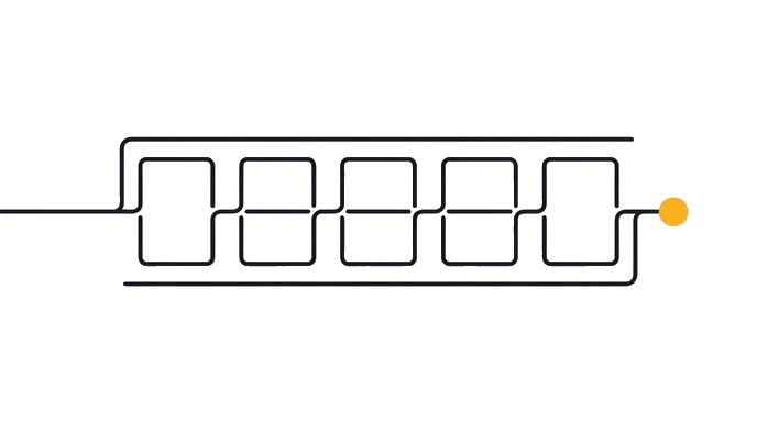 The five territory tiles settle into a review lane with one path connecting symbol logic, wordmark direction, use case, risk, and refinement.