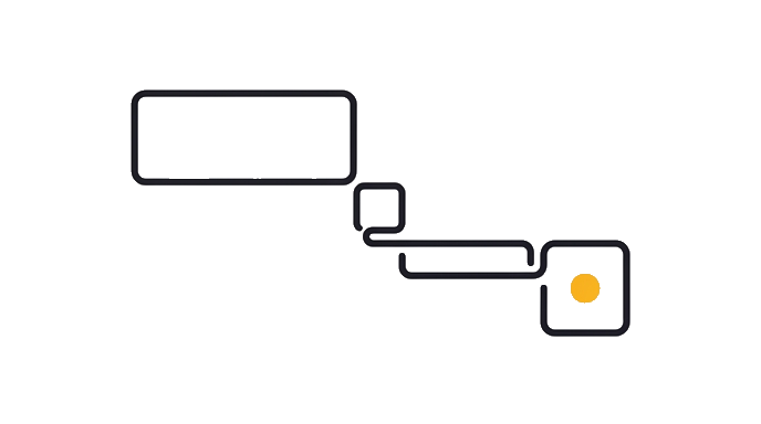 A stepped readability ladder runs through a wide frame, a tiny square frame, a low-contrast strip, and an alternate-use tile, with the golden dot only on the final passing tile.
