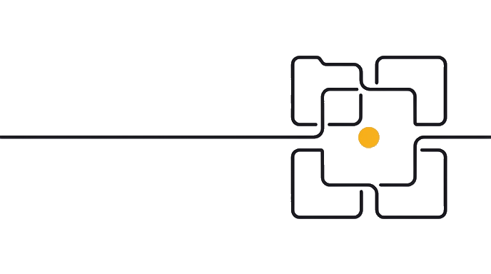 Repo folder block, branch block, dirty-state block, and proof command block form a square checkpoint around the golden dot.