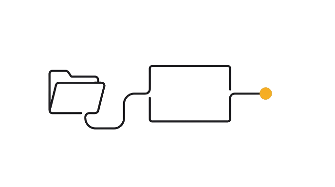 The identity folder connects to the saved workspace path and lights the first session with the golden dot.