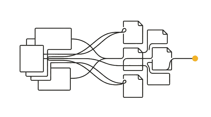 Each summary piece ties back to a source-file marker.