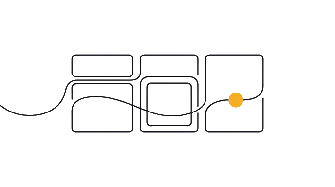 Three spreadsheet columns settle into a small formula strip, an AI suggestion chip, and a manual proof cell, with the golden dot on the audited proof cell.