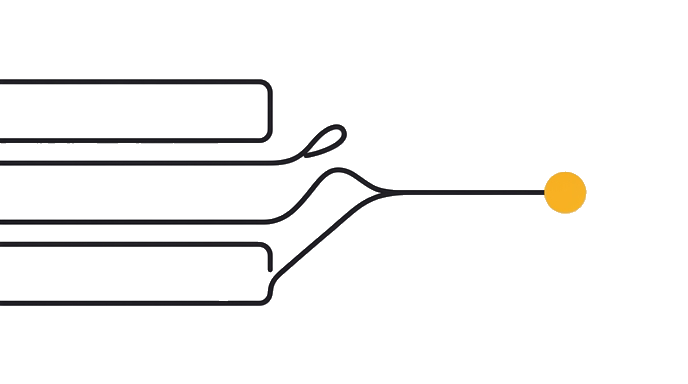 The task bead moves into the right lane while the other two stay available off path.