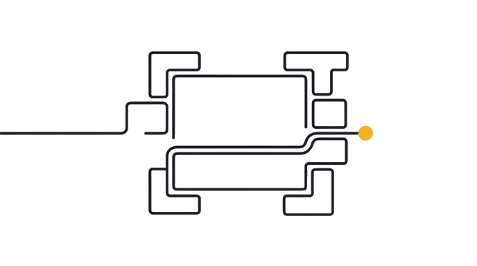 The context blocks dock around the field before the completion bead enters.