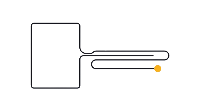 The document slab aligns with one focused question rail and a clean answer bead.