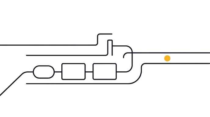 The source slab and retrieval lane settle into separate paths, with the task routed through the right one.