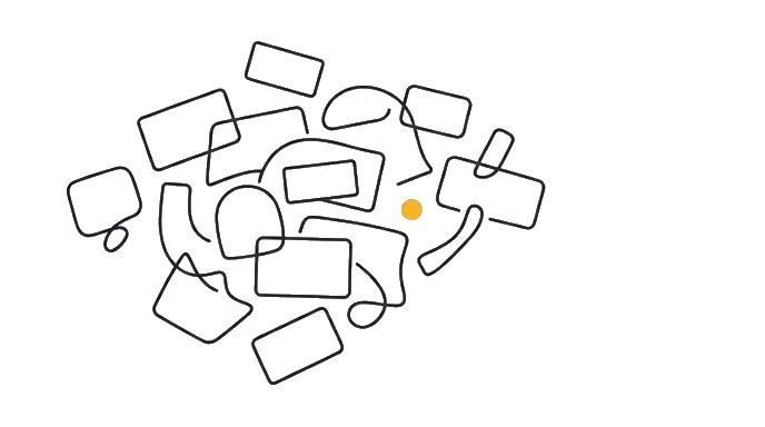 A pile of references floats without intent, rights status, or production use.