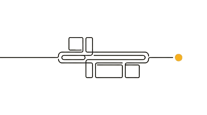 The routine becomes a reliable scheduled run with explicit inputs, timing, fallback, and a reviewed output path marked by the golden dot.