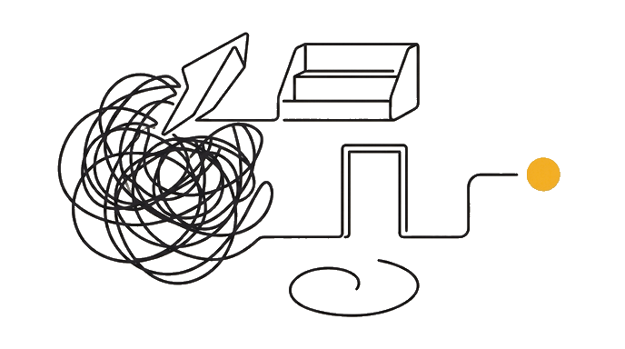 The four fragments connect into one clean argument spine that leads to the decision point.