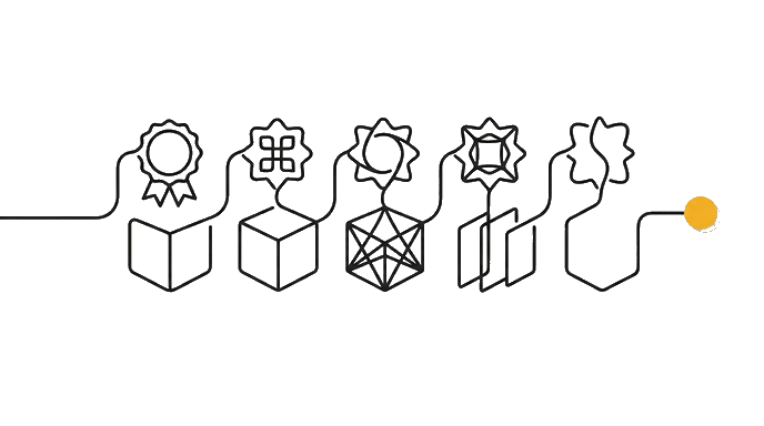 Each blank header bar becomes a claim-shaped marker attached to proof.