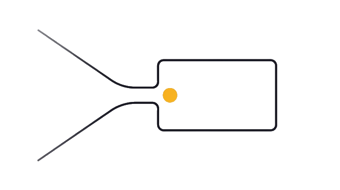 The cards narrow into one blank ten-minute interview card with the golden dot on the honest starting point.