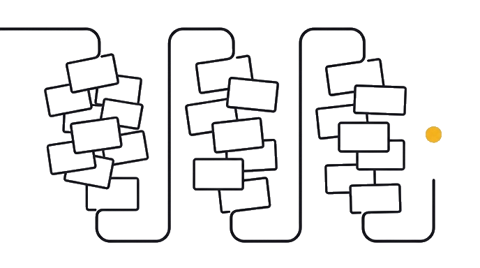 Blank delivery-note cards, client-context cards, and quality-rule cards sit across separate lanes before the first paid work.